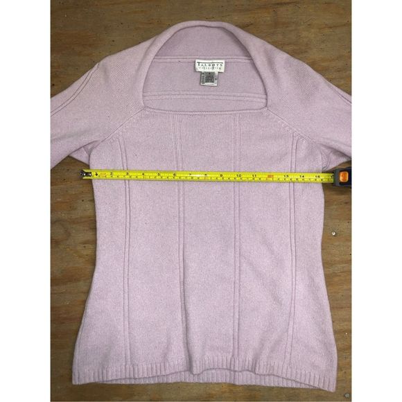 Talbots Lavender Purple Cashmere Square Neck Sweater Size Small - Picture 7 of 8
